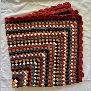 Hand Crocheted Blanket - Mid Century Modern